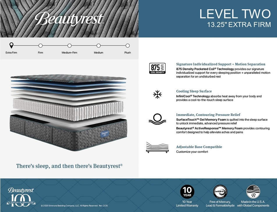 Beautyrest Level Two Extra Firm